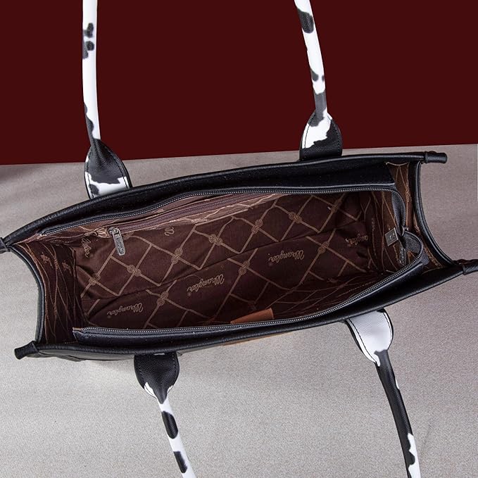 Conceal Carry Cow Print Wrangler Tote