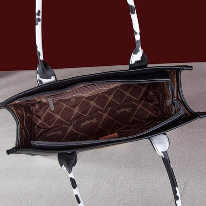 Conceal Carry Cow Print Wrangler Tote